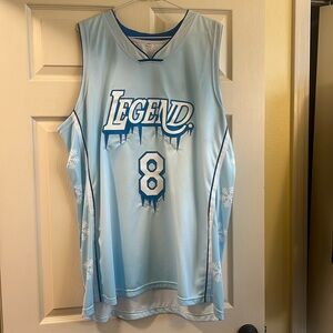 Kobe Bryant Blue and white snowflake legend jersey size XXL